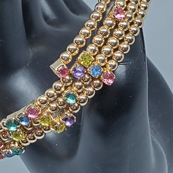 Nordstrom NEW Adjustable Bead & Crystal Bracelet - Picture 5 of 8